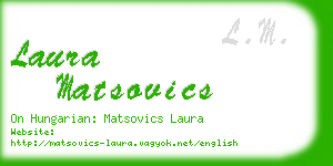 laura matsovics business card